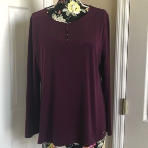 Ivanka Trump Purple long sleeve gold knuckle Sz XL
